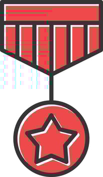 Medal Filled Retro vector