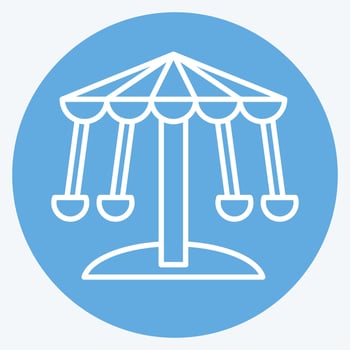 Icon Carousel. suitable for education symbol. blue eyes style. simple design editable. design template vector. simple illustration vector