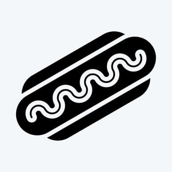 Icon Bratwurst. suitable for education symbol. glyph style. simple design editable. design template vector. simple illustration vector