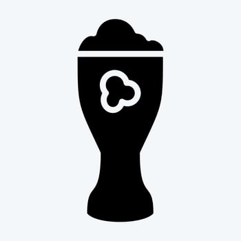 Icon Beer. suitable for education symbol. glyph style. simple design editable. design template vector. simple illustration vector