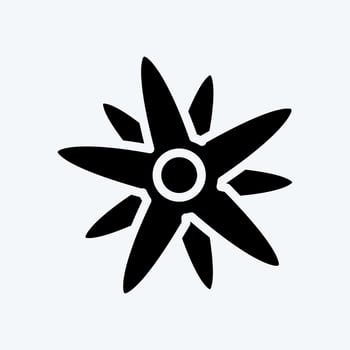 Icon Edelweiss. suitable for education symbol. glyph style. simple design editable. design template vector. simple illustration vector