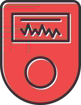 Pulse Oximeter Filled Retro vector