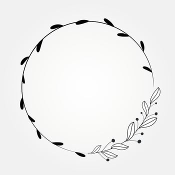 frame botanical floral vector design