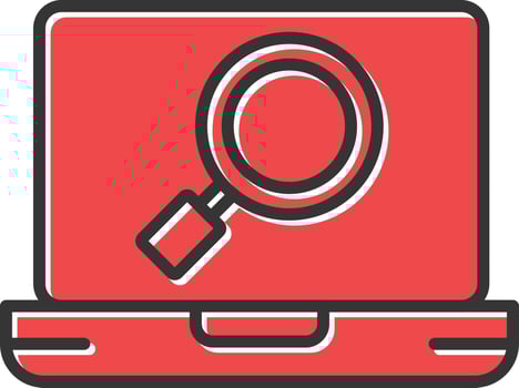Search Filled Retro vector
