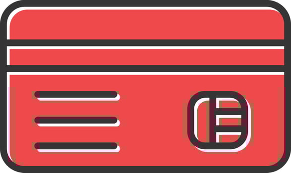 Credit Card Filled Icon vector