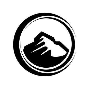 Mountain vector icon black