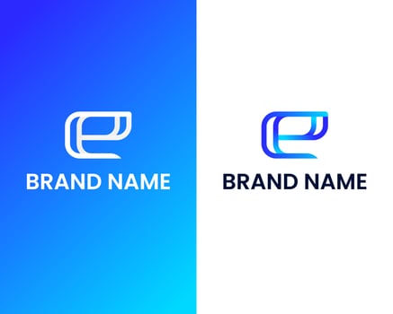 letter e modern logo design template vector
