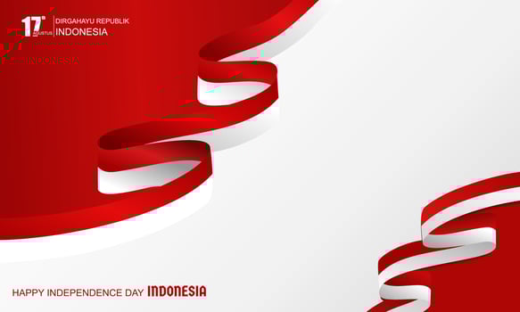 17 august. Happy Independence Day Republic Of Indonesia, Background Design vector