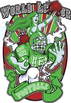 AMERICAN FOOTBALL ILLUSTRATION VECTOR DEISGN
