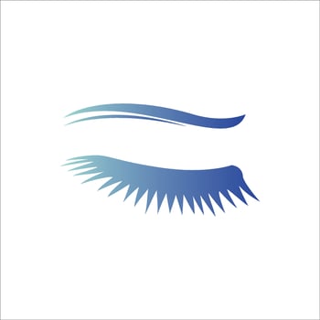 eyelashes sign and symbol. beauty eye woman sign and symbol. vector