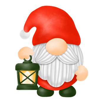 Gnomes Christmas Watercolor Clipart, Merry Christmas Gnomes png
