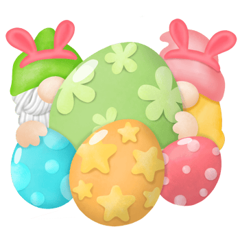 Gnomes Easter Watercolor clipart png