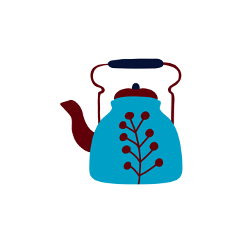 blue and brown teapot png