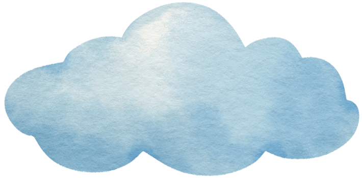 Cloud Watercolor hand-painted png
