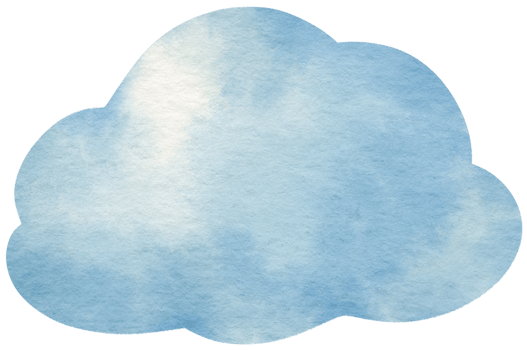 Cloud Watercolor hand-painted png