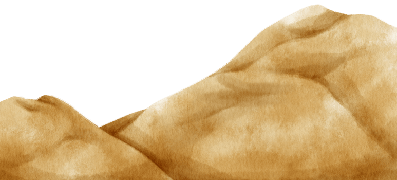 Rock mountain Watercolor hand-painted png