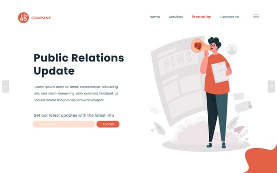 Public relation updates news illustration concept vector