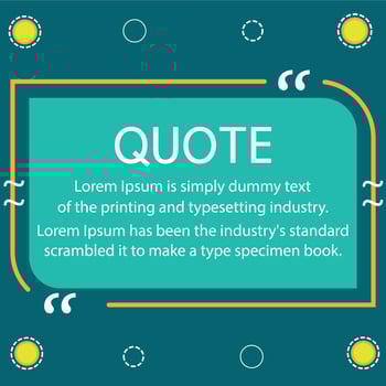 Modern quotes communication template design  Vector illustration AS