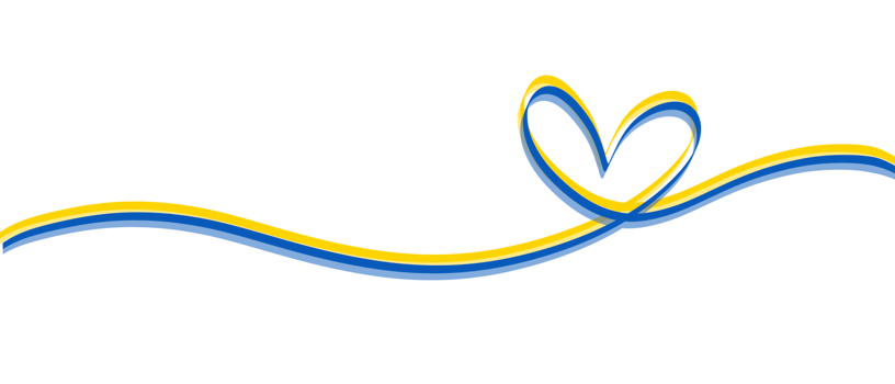 Ukraine flag icon in the shape of heart. Save Ukraine concept. Pray for ukraine. png