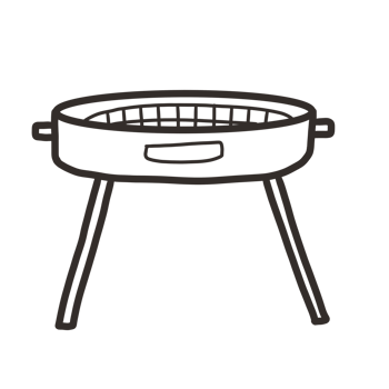 Camping line art png
