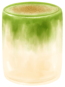 matcha latte milk tea drink watercolor png