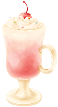 strawberry summer drink watercolor png