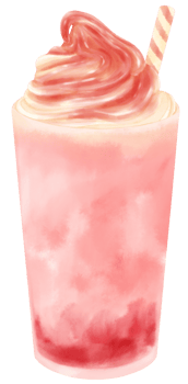 strawberry summer drink watercolor png