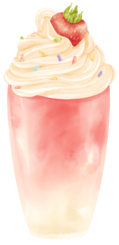 strawberry summer drink watercolor png