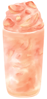 peach summer drink watercolor png