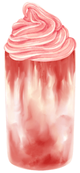 strawberry summer drink watercolor png