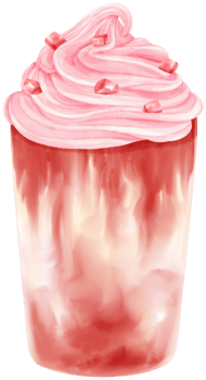 strawberry summer drink watercolor png