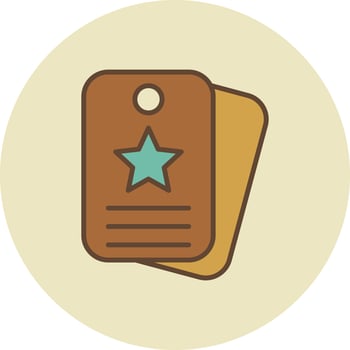 Army Dog Tag Filled Retro vector