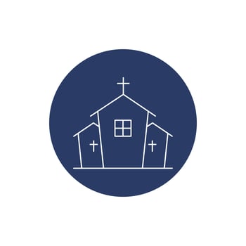 Halloween horror hunting house icon vector