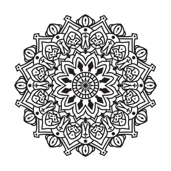 Colour mandala Vector illustration, Round ornament pattern, free floral mandala colouring page, Circular mandala  with lotus flower, mandala relaxation patterns unique design