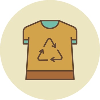 Shirt Filled Retro vector