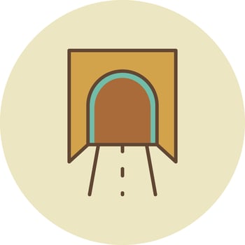 Tunnel Filled Retro vector