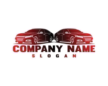 Car silhouette logo template vector