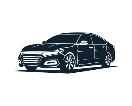 Car silhouette logo template vector