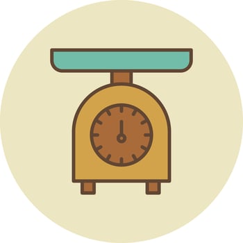 Kitchen Scale Filled Retro vector
