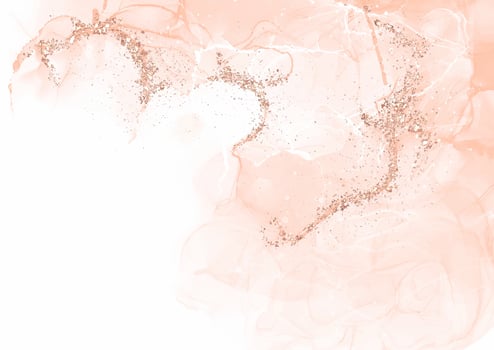 Elegant pink alcohol ink design with gold glittery elements vector