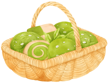 watercolor basket of cookies png