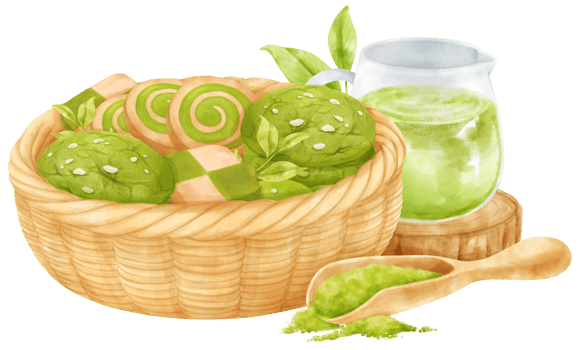 watercolor basket of cookies png