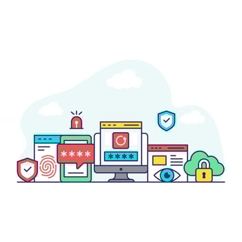 A unique design illustration of password reload vector