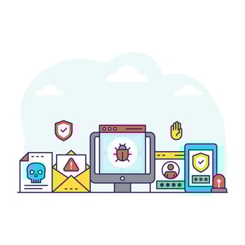Editable design illustration of web bug vector
