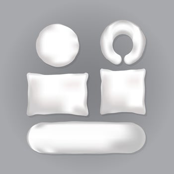 Set white pillows design vector illustration
