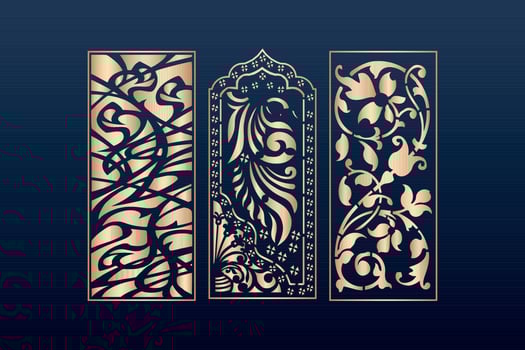 decorative elements border frame borders pattern islamic pattern files dxf Laser cut panel template cnc files vector