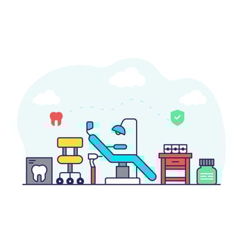 A premium download illustration of dental clinic vector