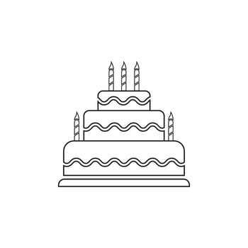 Cake sign icon vector illustration