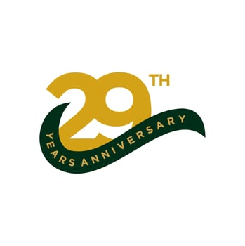 29 Years Anniversary Vector Template
