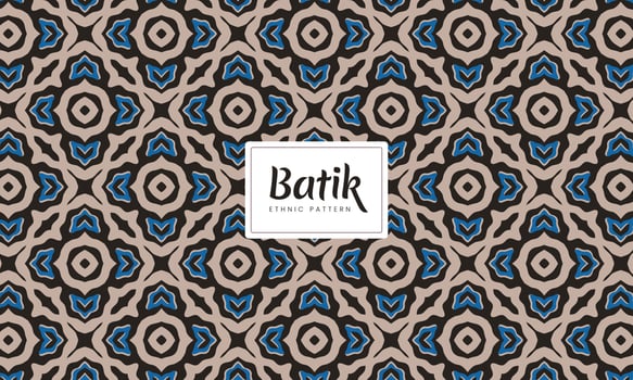 Indonesian Batik combination traditional floral patterns Background vector